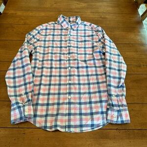 Vineyard Vines Men's Slim Longshire Shirt Size Small Pink/Blue/White Check